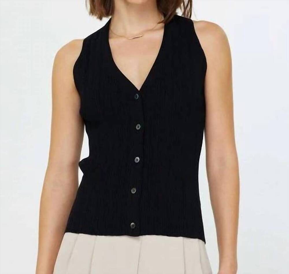 NEW CURRENT AIR ida sleeveless sweater in black
